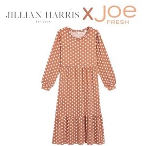 3X Jillian Harris x Joe Fresh Polka Dot Prairie Dress, New With Tags
